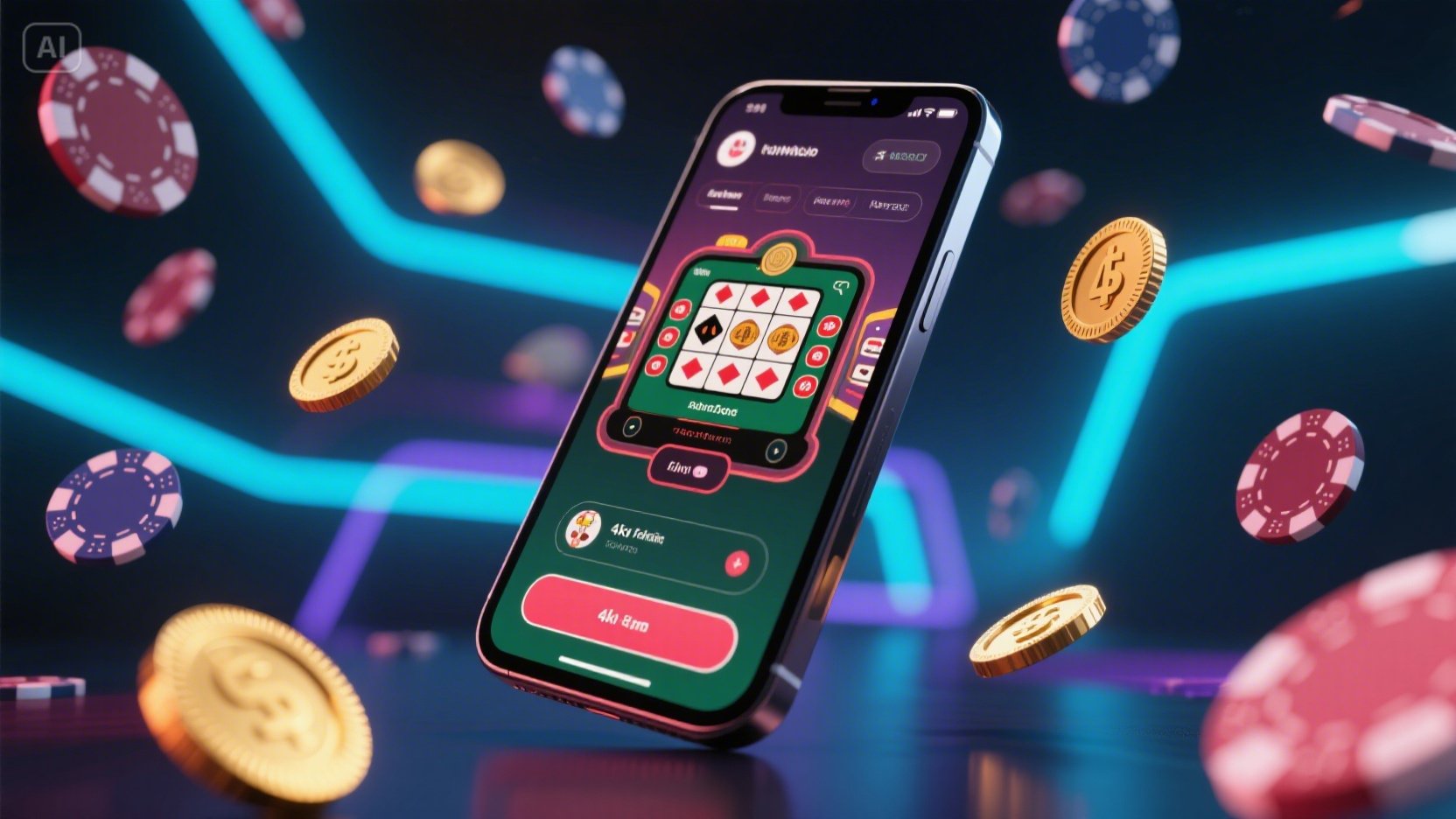 Casino red casino game desktop and mobile interfaces